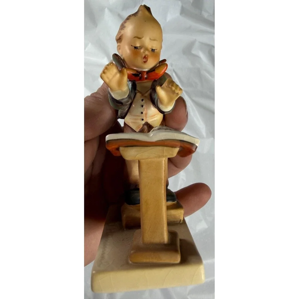 Goebel Hummel Figurines Happy Traveler 109 & Band Leader 129 W Germany Lot of 2
